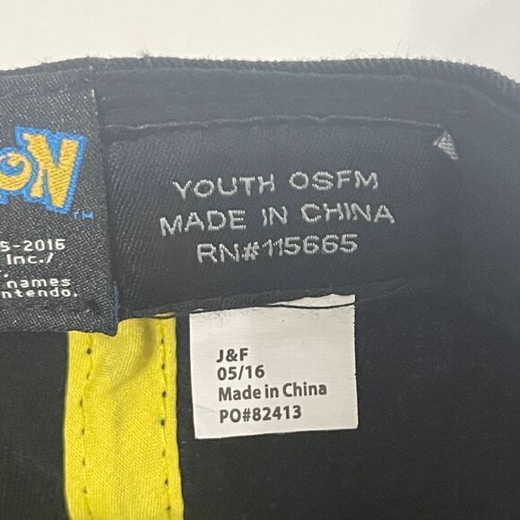 Pokemon Hat/Cap, Black with Yellow Pokemon - Picture 3 of 7